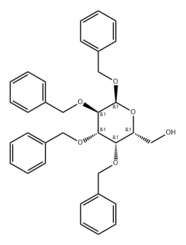 α-D-Galactopyranoside, phenylmethyl 2,3,4-tris-O-(phenylmethyl)- 구조식 이미지