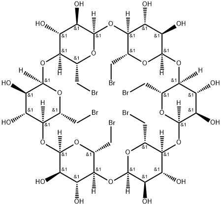 HEXAKIS-6-BROMO-6-DEOXY-ALPHA-CYCLODEXTRIN 구조식 이미지