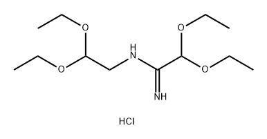 Ethanimidamide, N-(2,2-diethoxyethyl)-2,2-diethoxy-, hydrochloride (1:1) Structure