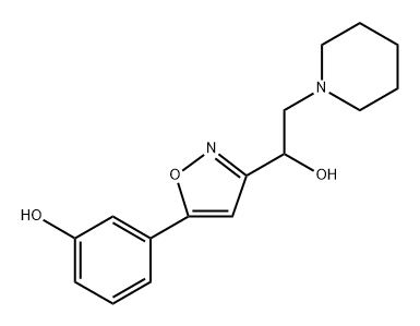 1-Piperidineethanol, α-[5-(3-hydroxyphenyl)-3-isoxazolyl]- 구조식 이미지