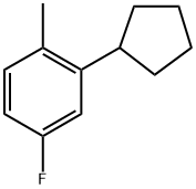 2-Cyclopentyl-4-fluoro-1-methylbenzene Structure