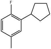 Benzene, 2-cyclopentyl-1-fluoro-4-methyl- Structure