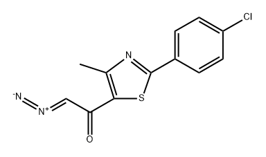 Ethanone, 1-[2-(4-chlorophenyl)-4-methyl-5-thiazolyl]-2-diazo- Structure