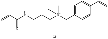 4-ethenyl-N,N-dimethyl-N-[3-[(1-oxo-2-propen-1-yl)amino]propyl]benzenemethanaminium, chloride (1:1) Structure