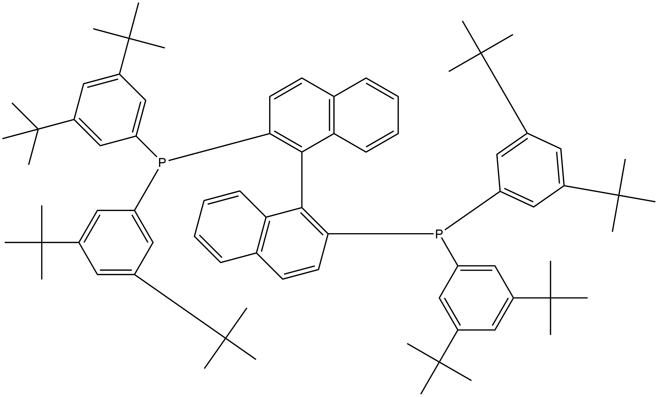 Phosphine, (1S)-[1,1'-binaphthalene]-2,2'-diylbis[bis[3,5-bis(1,1-dimethylethyl)phenyl]- (9CI) Structure