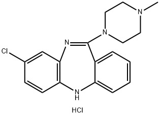 5H-Dibenzo[b,e][1,4]diazepine, 8-chloro-11-(4-methyl-1-piperazinyl)-, hydrochloride (1:1) Structure