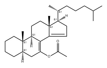 5α-Cholesta-7,14-dien-7-ol acetate Structure