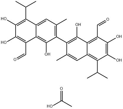 Gossypol acetic acid Structure