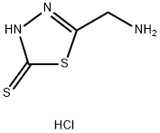 1,3,4-Thiadiazole-2(3H)-thione, 5-(aminomethyl)-, hydrochloride (1:1) 구조식 이미지