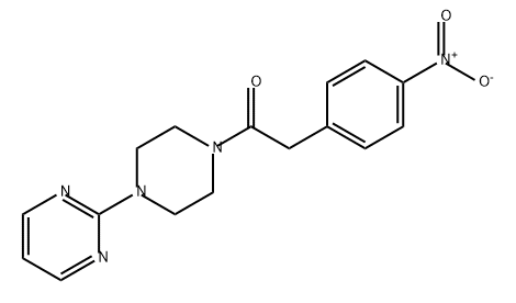 2-(4-nitrophenyl)-1-(4-(pyrimidin-2-yl)piperazin-1-yl)ethanone Structure
