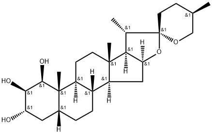 (25R)-5β-Spirostane-1β,2β,3α-triol 구조식 이미지