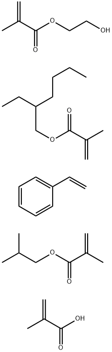 2-Propionic acid, 2-methyl, polymer with 2-ethylhexyl-2-methyl-2-propionate, 2-hydroxylthyl 2-methyl-2-propionate, 2-methylpropyl 2-methyl-2-propionate, 2-methylpropyl 2-methyl-2-propionate Structure