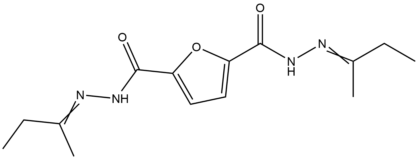 2-N,5-N-bis[(Z)-butan-2-ylideneamino]furan-2,5-dicarboxamide Structure