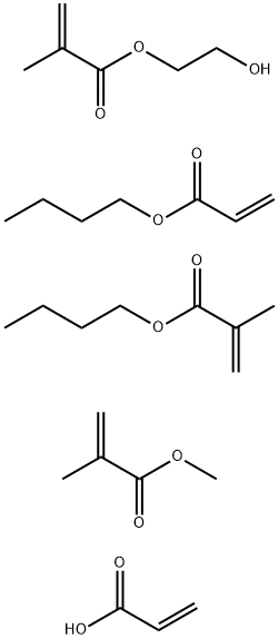 2-프로펜산,2-메틸-,부틸에스테르,부틸2-프로페노에이트,2-히드록시에틸2-메틸-2-프로페노에이트,메틸2-메틸-2-프로페노에이트및2-프로펜산과의중합체 구조식 이미지