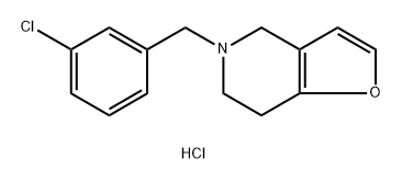 Furo[3,2-c]pyridine, 5-[(3-chlorophenyl)methyl]-4,5,6,7-tetrahydro-, hydrochloride (1:1) Structure