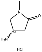 2-Pyrrolidinone, 4-amino-1-methyl-, hydrochloride (1:1), (4S)- Structure