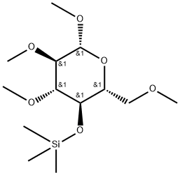 Methyl 2-O,3-O,6-O-trimethyl-4-O-(trimethylsilyl)-β-D-glucopyranoside Structure