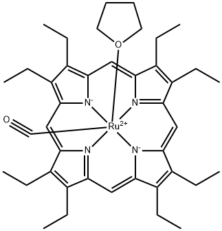 2,3,7,8,12,13,17,18-옥태에틸-21H,23H-포르핀루테늄(II)카르보닐,테트라히드로푸란복합물 구조식 이미지