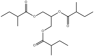 Glycerin tri(2-methylbutanoate) Structure
