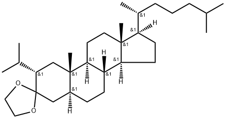 2α-(1-Methylethyl)-5α-cholestan-3-one ethylene acetal Structure