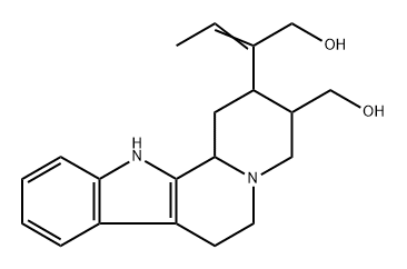 (15β,16Z,20ξ)-16,17-Didehydro-19-hydroxy-18,19-secoyohimban-16-methanol 구조식 이미지