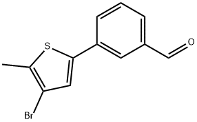 3-(4-Bromo-5-methyl-2-thienyl)benzaldehyde Structure