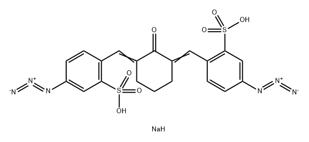 2,6-Di(4-azidobenzylidene)cyclohexano-2,2'-disulfonic acid, sodium salt Structure