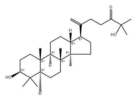 3β,25-Dihydroxy-5α-dammar-20-en-24-one Structure