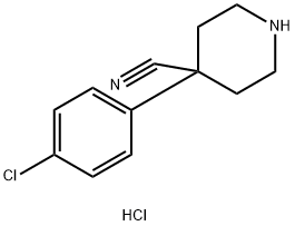 4-Piperidinecarbonitrile, 4-(4-chlorophenyl)-, hydrochloride (1:1) Structure