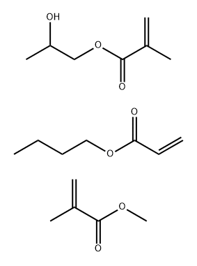 2-프로펜산,2-메틸-,2-히드록시프로필에스테르,부틸2-프로페노에이트및메틸2-메틸-2-프로페노에이트중합체 구조식 이미지
