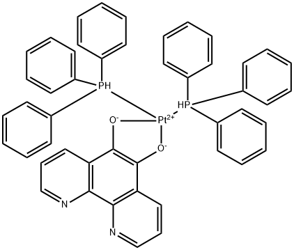 (PPh3)2Pt(O',O-1,10-phenanthroline-5,6-dione) Structure