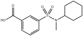 Benzoic acid, 3-[(cyclohexylmethylamino)sulfonyl]- Structure