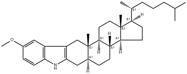 5'-Methoxy-1'H-5α-cholest-2-eno[3,2-b]indole 구조식 이미지