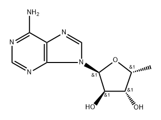 6-Amino-9-(5-deoxy-α-D-xylofuranosyl)-9H-purine Structure