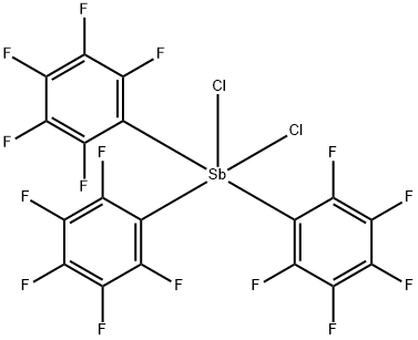 Antimony, dichlorotris(2,3,4,5,6-pentafluorophenyl)- Structure