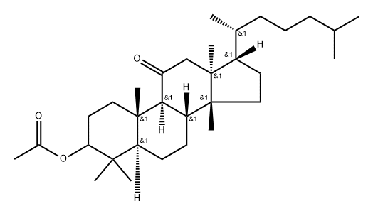 (13α,14β,17α)-3-(Acetyloxy)-5α-lanostan-11-one 구조식 이미지