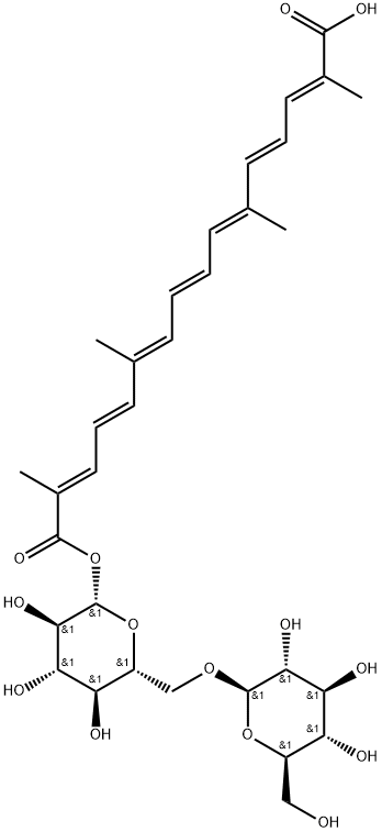 trans-Crocetin (β-D-gentiobiosyl) ester Structure