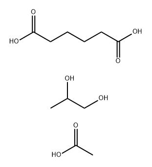 Hexanedioic acid, polymer with 1,2-propanediol, acetate Structure