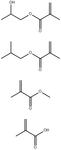 2-프로펜산,2-메틸-,2-히드록시프로필2-메틸-2-프로페노에이트,메틸2-메틸-2-프로페노에이트및2-메틸프로필2-메틸-2-프로페노에이트중합체 구조식 이미지