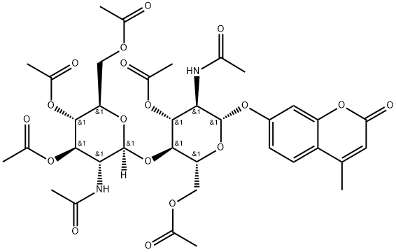 4-Methylumbelliferylb-D-chitobioseheptaacetate 구조식 이미지