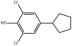 2,6-dichloro-4-cyclopentylphenol Structure