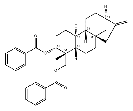 Kaur-16-ene-3,18-diol, dibenzoate, (3α,4α)- (9CI) Structure