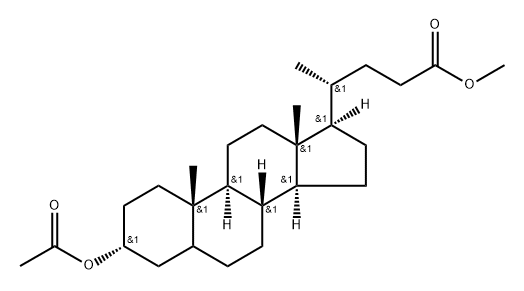3α-(아세틸옥시)콜란-24-오산메틸에스테르 구조식 이미지