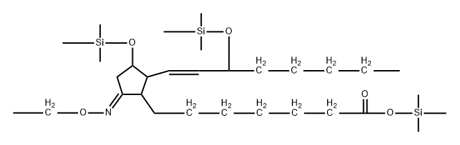 (8β,9Z,11R,13E,15S)-9-(Ethoxyimino)-11α,15-bis(trimethylsiloxy)prost-13-en-1-oic acid trimethylsilyl ester 구조식 이미지