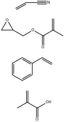 2-Propenoic acid,2-methyl-,polymer with ethenylbenzene,oxiranylmethyl 2-methyl-2-propenoate and 2-propenenitrile Structure