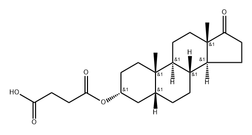 17-oxo-5beta-androstan-3alpha-yl hydrogen succinate Structure