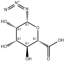 β-D-Mannopyranuronic acid, 1-azido-1-deoxy- Structure