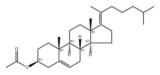 (17E)-콜레스타-5,17(20)-디엔-3β-올아세테이트 구조식 이미지