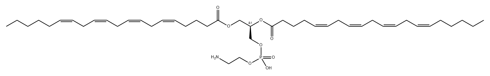 1,2-디아라키도노일-글리세로-3-포스포에탄올아민 구조식 이미지