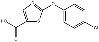 5-Thiazolecarboxylic acid, 2-(4-chlorophenoxy)- 구조식 이미지